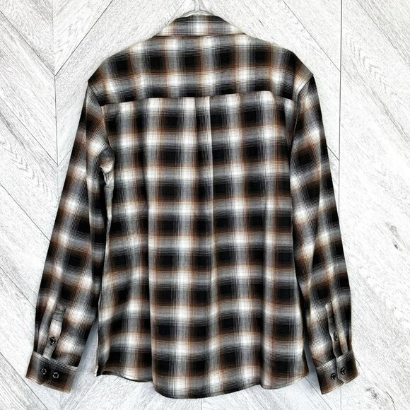 Dixxon Bondo Bucket Flannel Shirt Womens Size XL Long Sleeve Pearl Snap Plaid - Picture 4 of 4